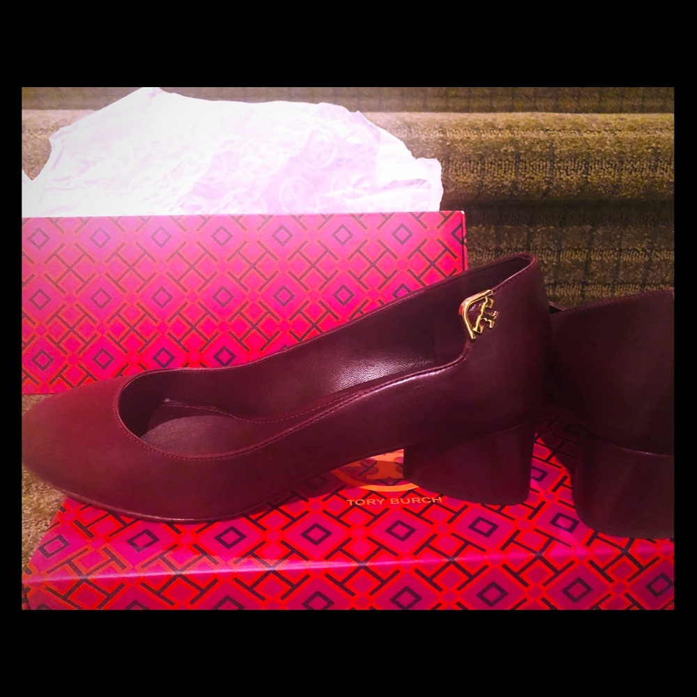 Tory Burch burgundy leather shoes-brand new!